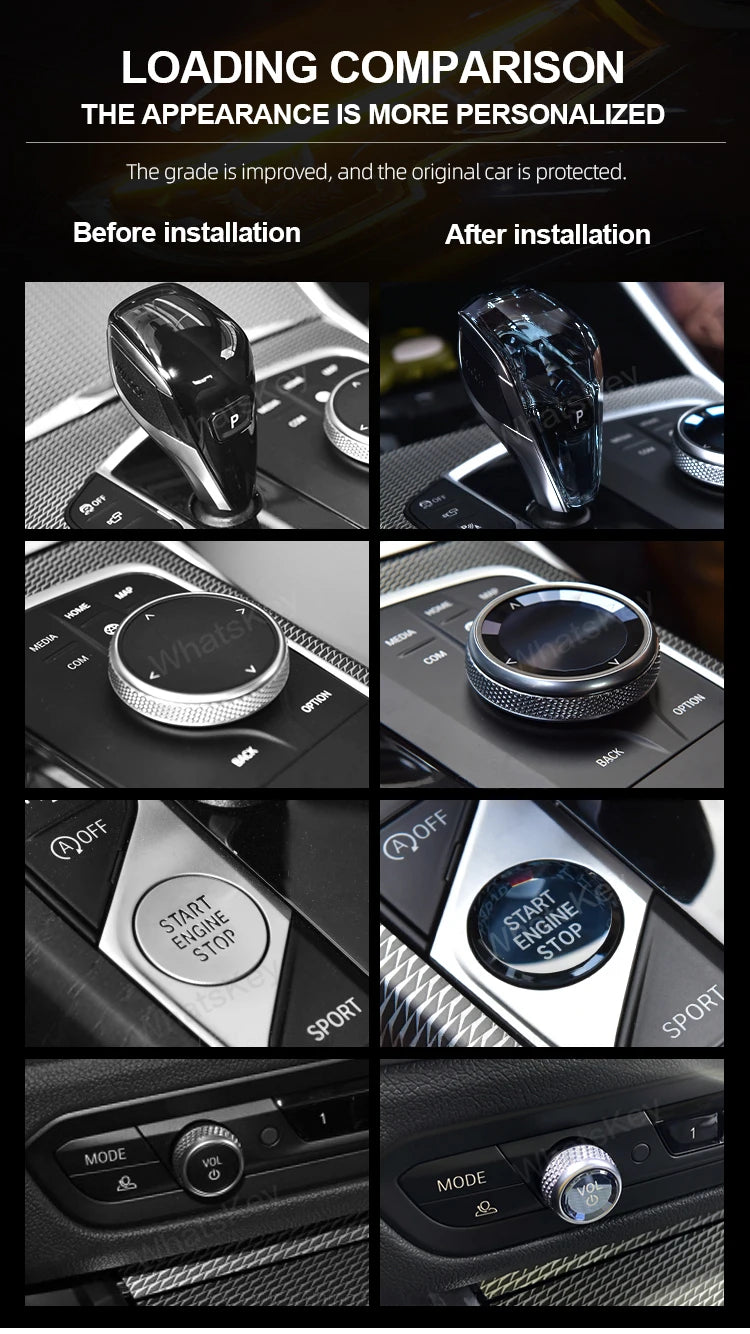levier de vitesse crystal pour bmw g05 g20 g30 f10 f30
